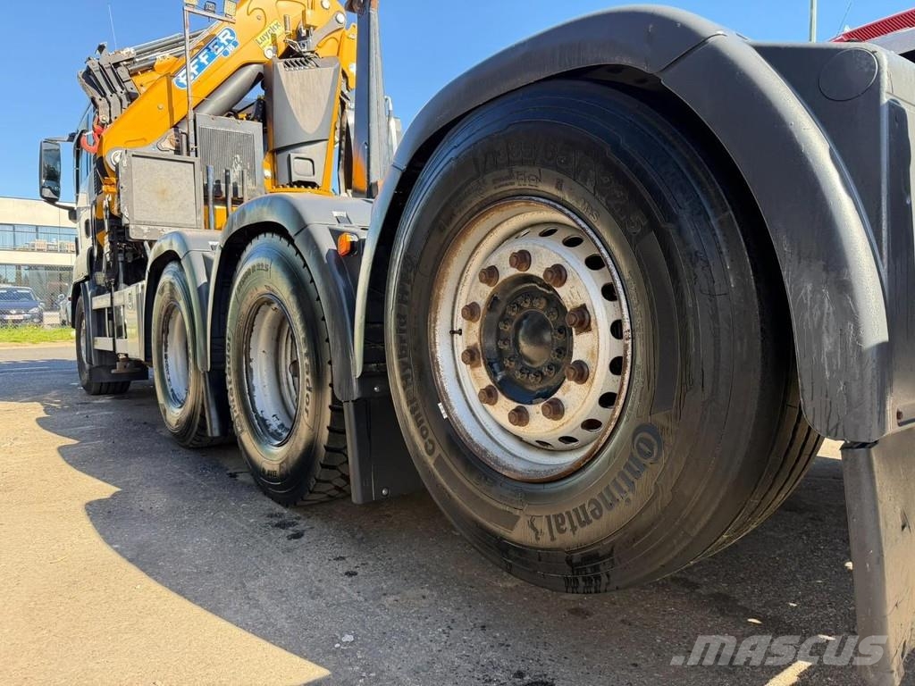 MAN TGS 35.360 8x4 HOOKLIFT + CRANE EFFER 305 6S + JIB Treileri ar āķi