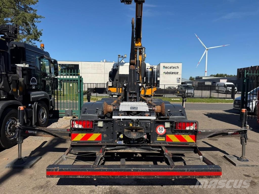 MAN TGS 35.360 8x4 HOOKLIFT + CRANE EFFER 305 6S + JIB Treileri ar āķi
