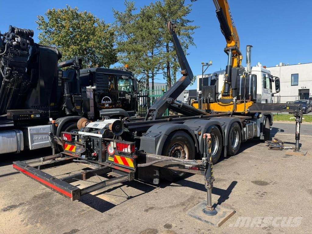 MAN TGS 35.360 8x4 HOOKLIFT + CRANE EFFER 305 6S + JIB Treileri ar āķi