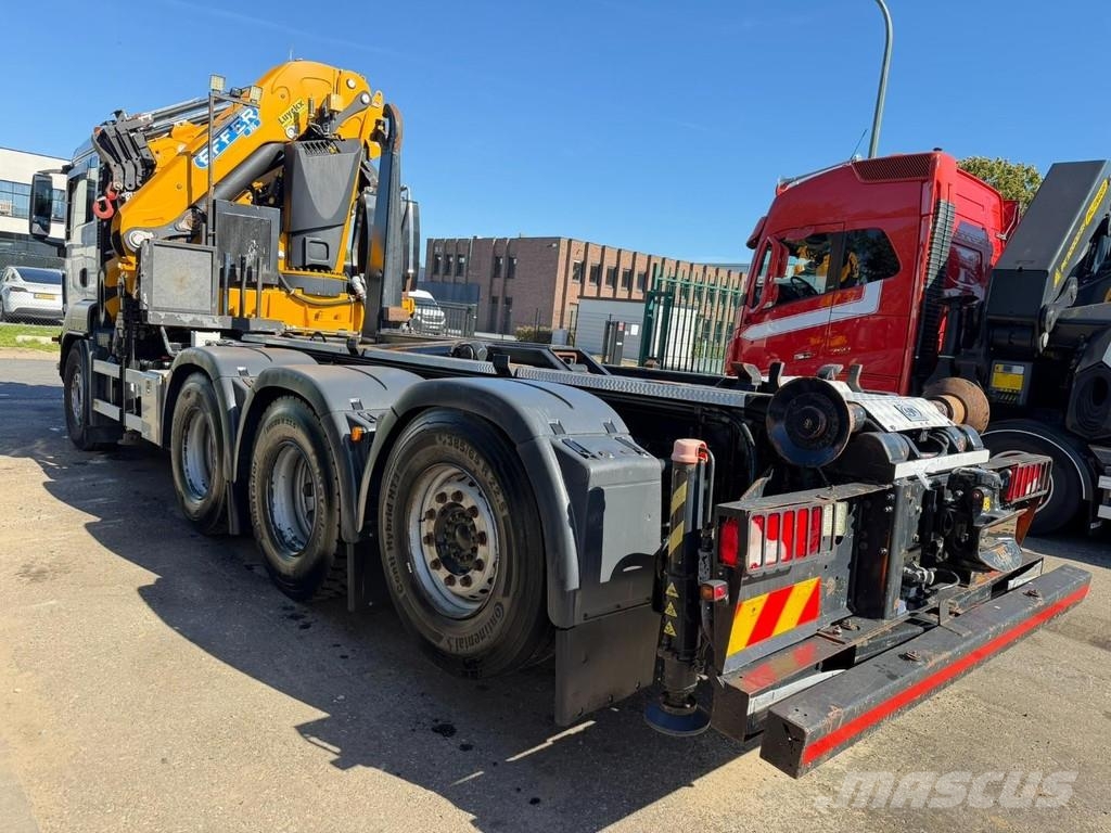 MAN TGS 35.360 8x4 HOOKLIFT + CRANE EFFER 305 6S + JIB Treileri ar āķi