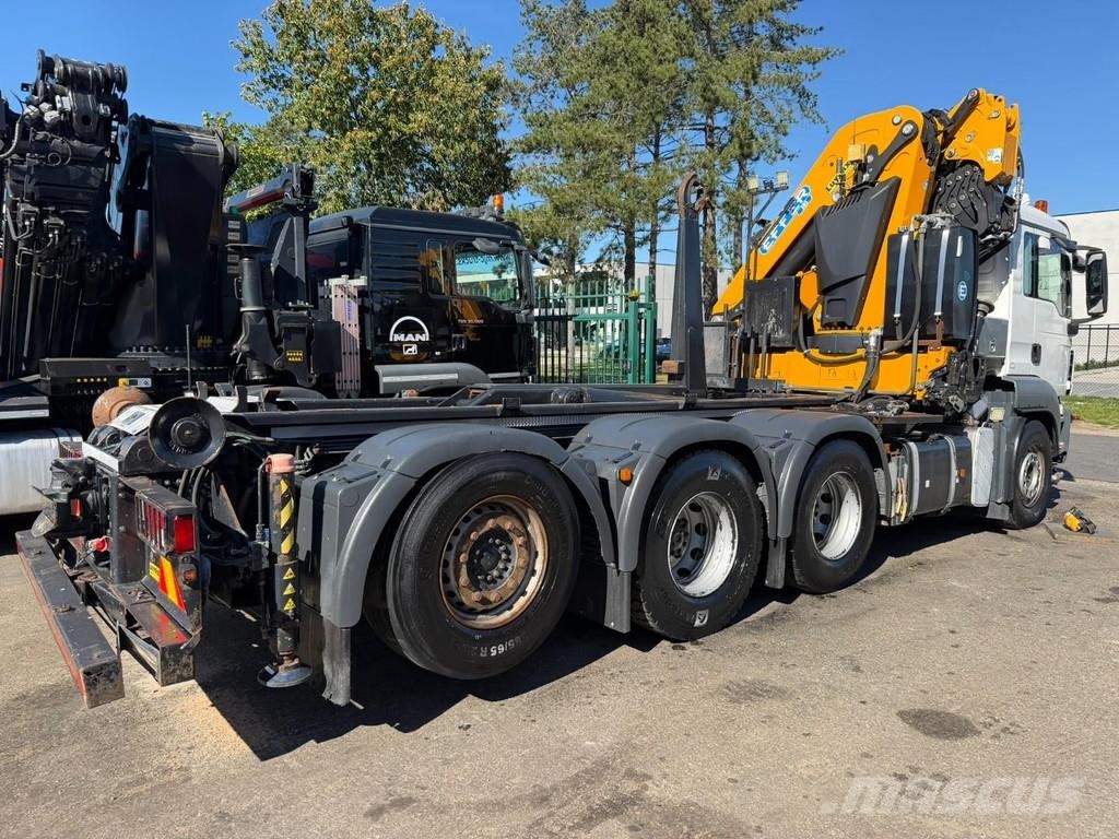 MAN TGS 35.360 8x4 HOOKLIFT + CRANE EFFER 305 6S + JIB Treileri ar āķi