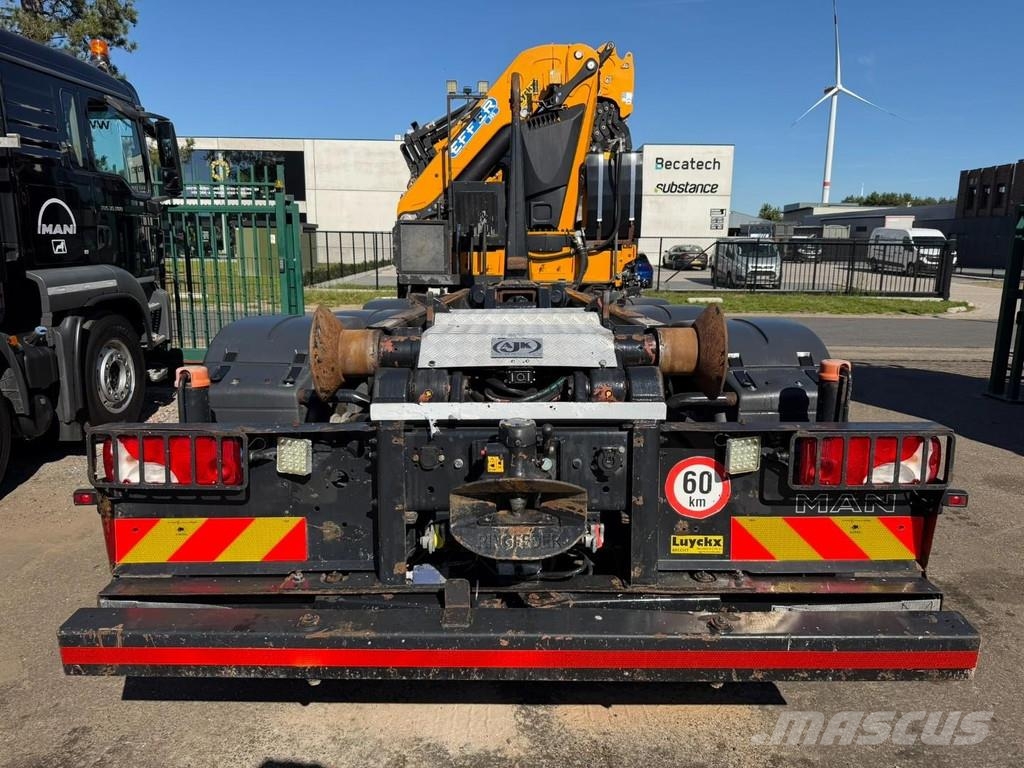 MAN TGS 35.360 8x4 HOOKLIFT + CRANE EFFER 305 6S + JIB Treileri ar āķi