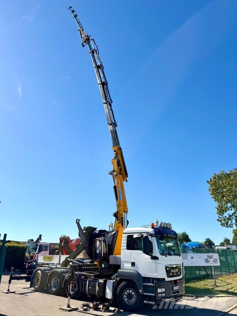 MAN TGS 35.360 8x4 HOOKLIFT + CRANE EFFER 305 6S + JIB Hook lift trucks