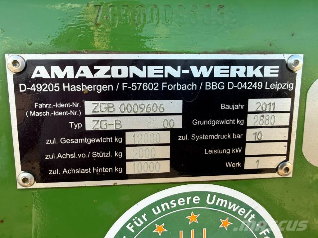 Amazone ZGB 8200 GPS Switch Mineralgödselspridare