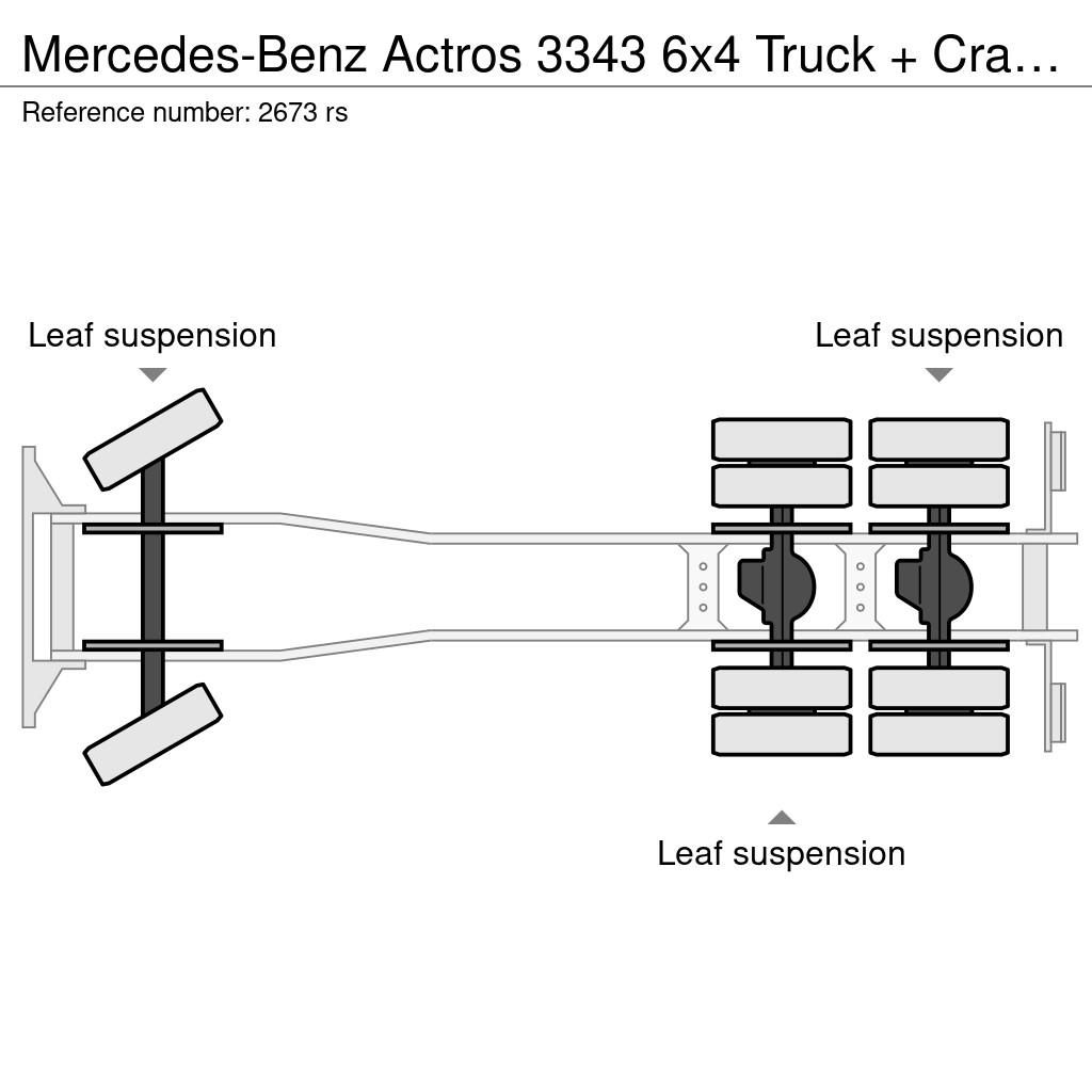 Mercedes-Benz Actros 3343 6x4 Truck + Crane / Grue Palfinger PK5 Kranen voor alle terreinen