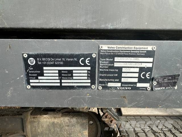 Volvo EC 180 EL Kāpurķēžu ekskavatori