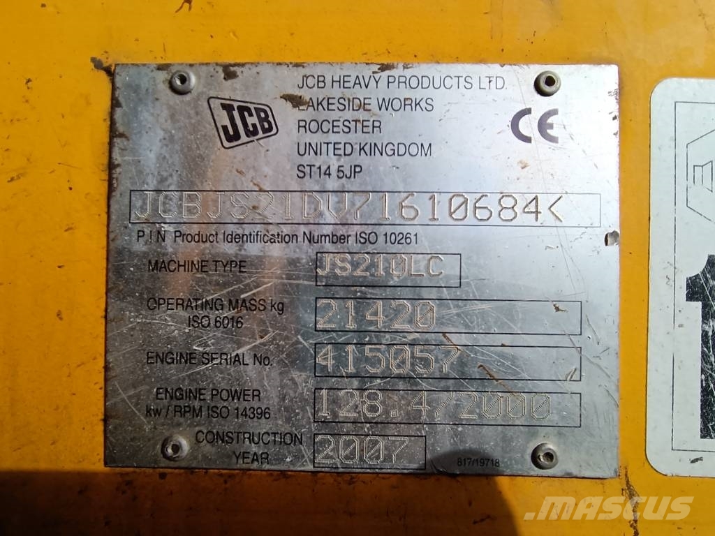 JCB JS 210 LC Excavadoras sobre orugas