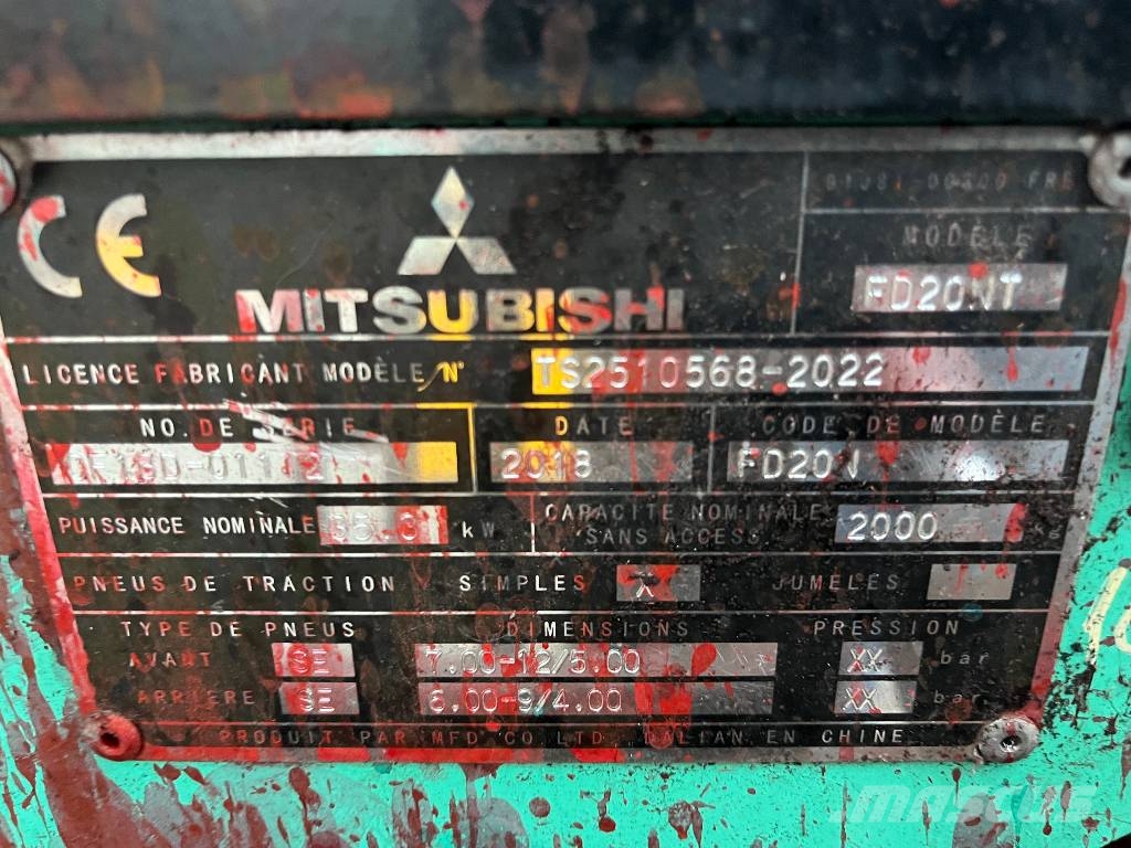 Mitsubishi FD20NT V-4215 IO Diiseltõstukid