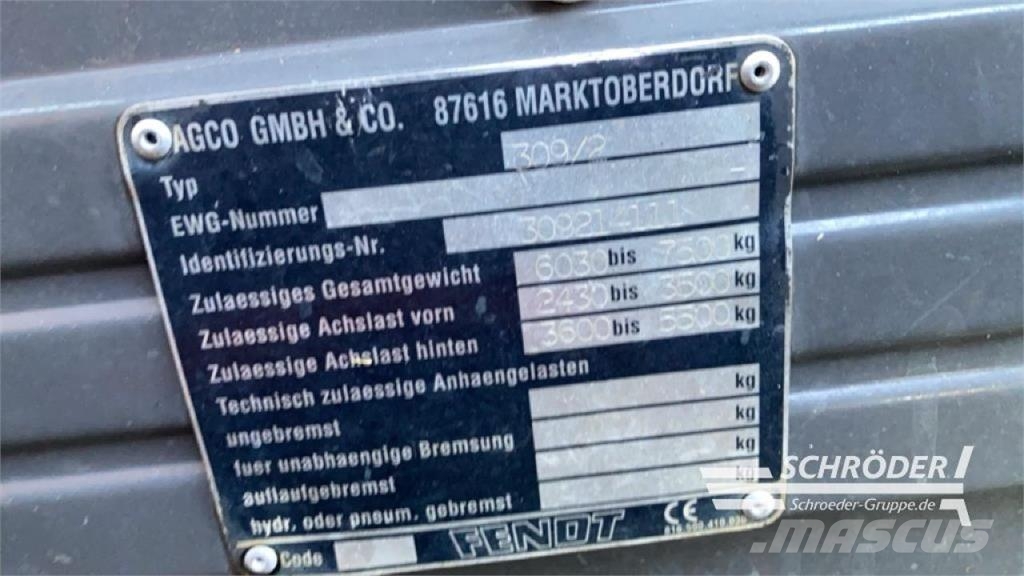 Fendt FARMER 309 TURBOMATIK Τρακτέρ