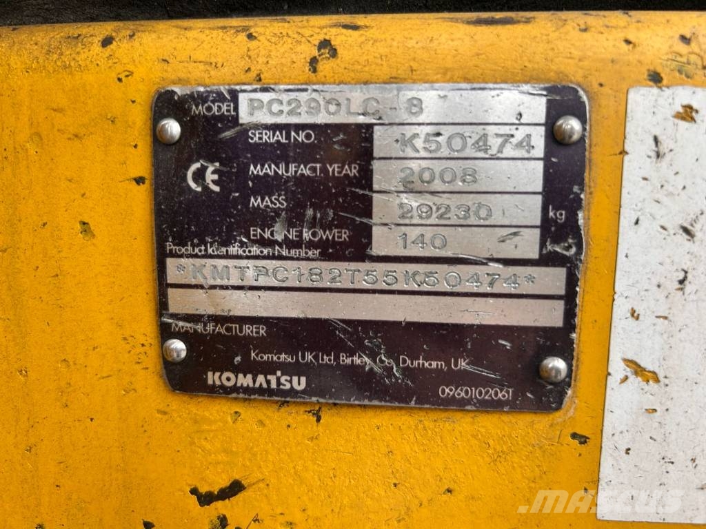 Komatsu PC 290 LC-8 Εκσκαφείς με ερπύστριες