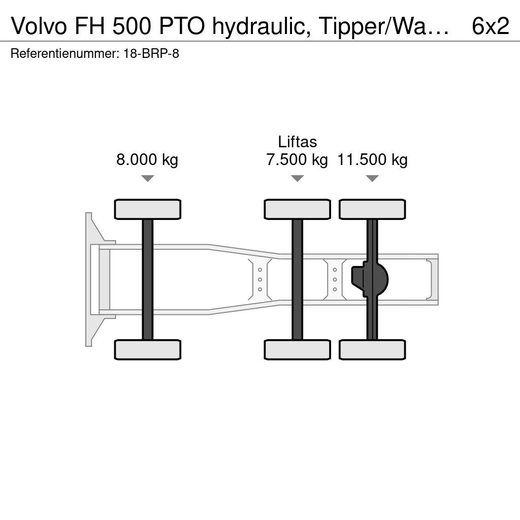 Volvo FH 500 PTO hydraulic, Tipper/Walkingfloor Tractor Units