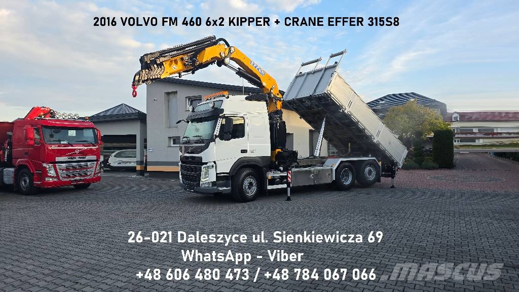 Volvo FM 460 6x2 KIPPER + EFFER 315S8 Tipper trucks