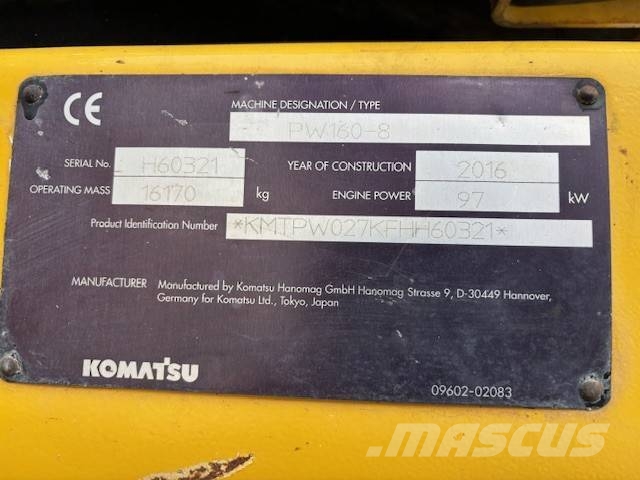 Komatsu PW 160 حفارات بعجل