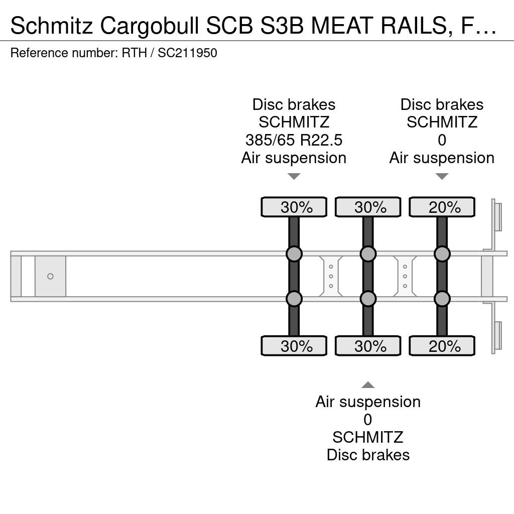Schmitz Cargobull SCB S3B MEAT RAILS, FLEISCH HAKEN HANGWERK! SCHMIT Ημιρυμούλκες ψυγείο