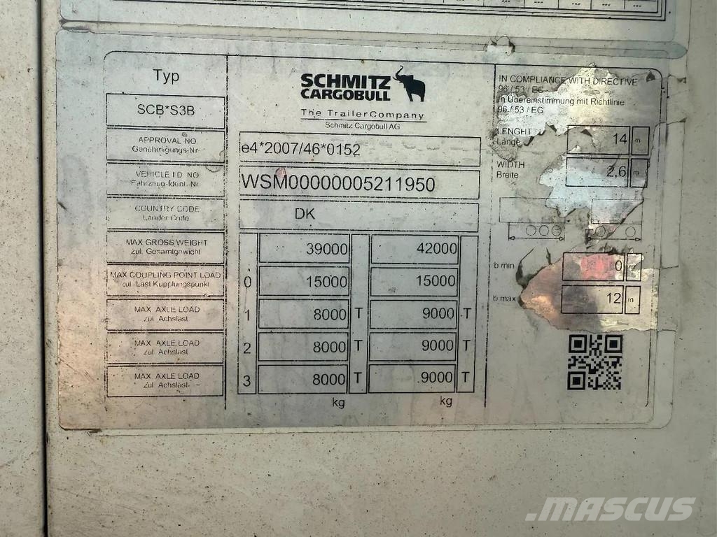 Schmitz Cargobull SCB S3B MEAT RAILS, FLEISCH HAKEN HANGWERK! SCHMIT Ημιρυμούλκες ψυγείο