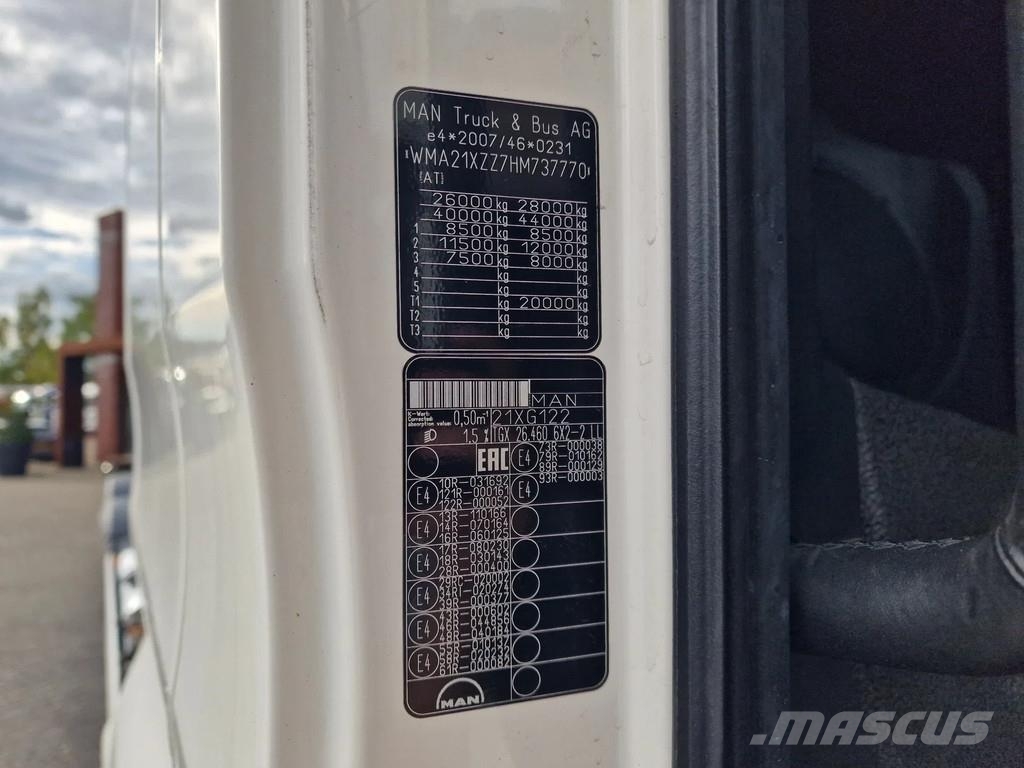 MAN TGX 26.460 6x2 BDF - BAR Loadlift - Full air - Lea Razstavljivi tovornjaki z žičnimi dvigali