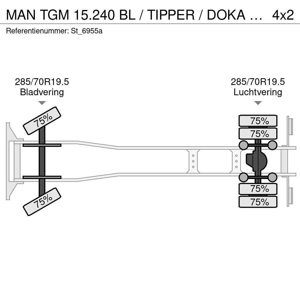 MAN TGM 15.240 BL / TIPPER / DOKA / VEEG / SWEEPER Bañeras basculantes usadas