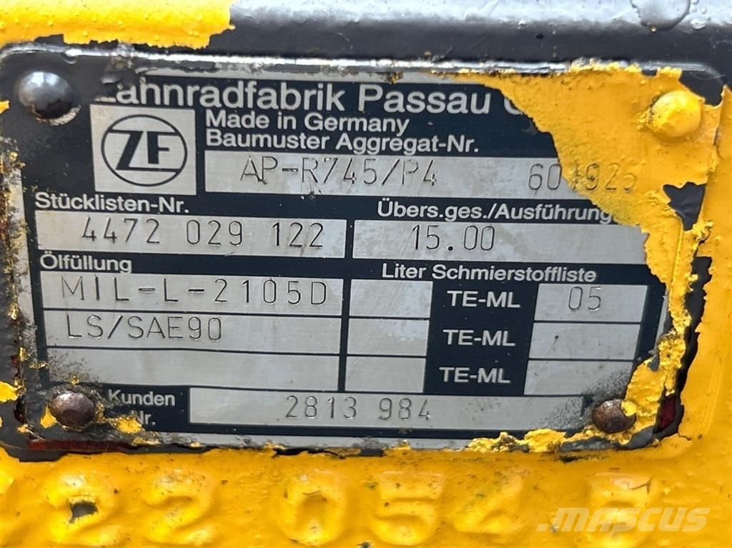 Volvo L40B-2813984-ZF AP-R745/P4-4472029122-Axle/Achse Akselit