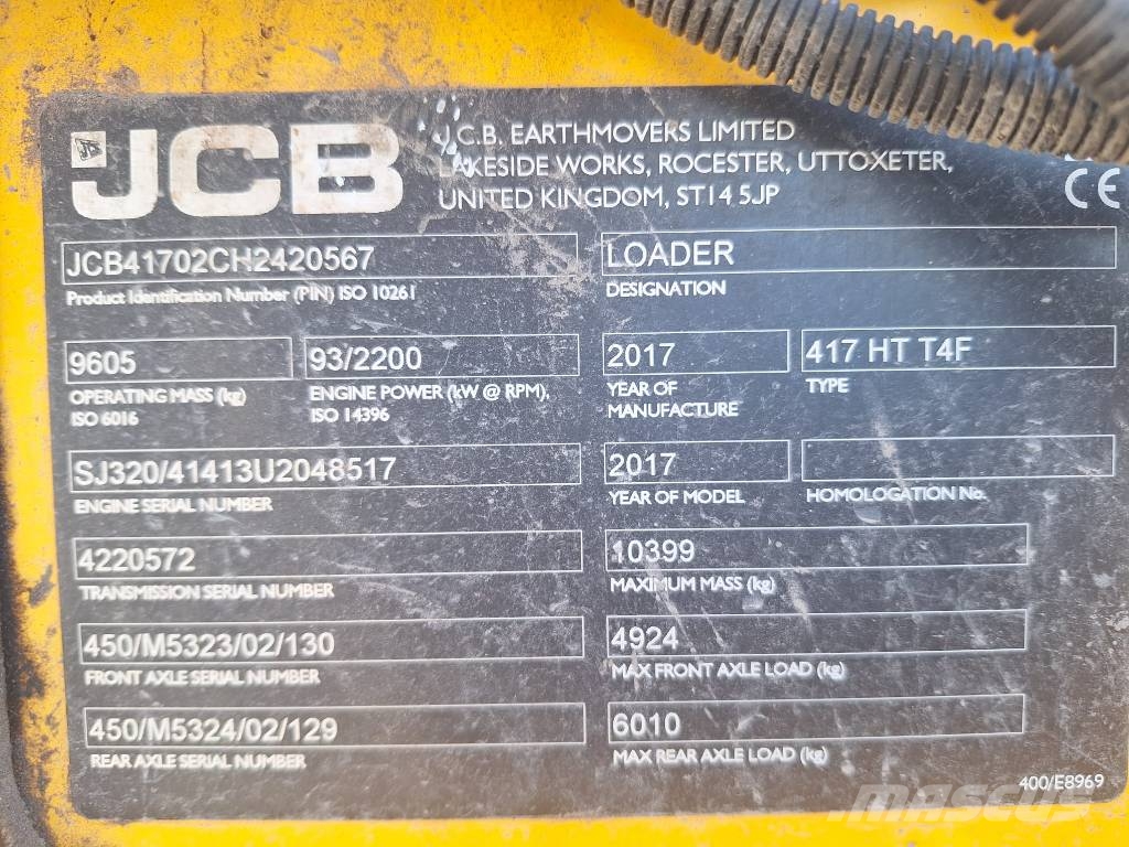 JCB 417 HT Cargadoras sobre ruedas