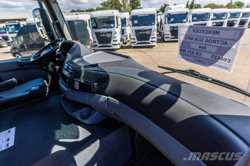 Mercedes-Benz ACTROS 3236 MP3 +GRUE HIAB XS166 HIDUO/3EXT شاحنات قلابة