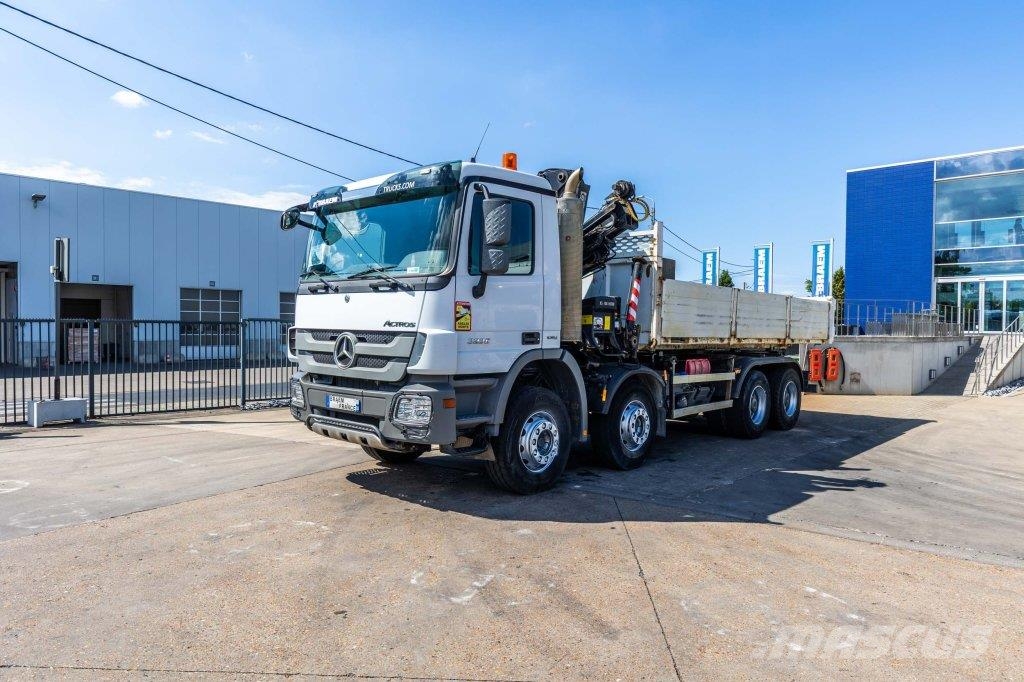 Mercedes-Benz ACTROS 3236 MP3 +GRUE HIAB XS166 HIDUO/3EXT شاحنات قلابة