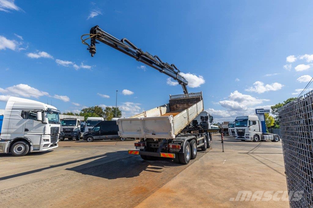 Mercedes-Benz ACTROS 3236 MP3 +GRUE HIAB XS166 HIDUO/3EXT شاحنات قلابة