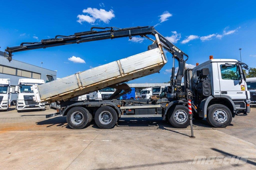 Mercedes-Benz ACTROS 3236 MP3 +GRUE HIAB XS166 HIDUO/3EXT شاحنات قلابة