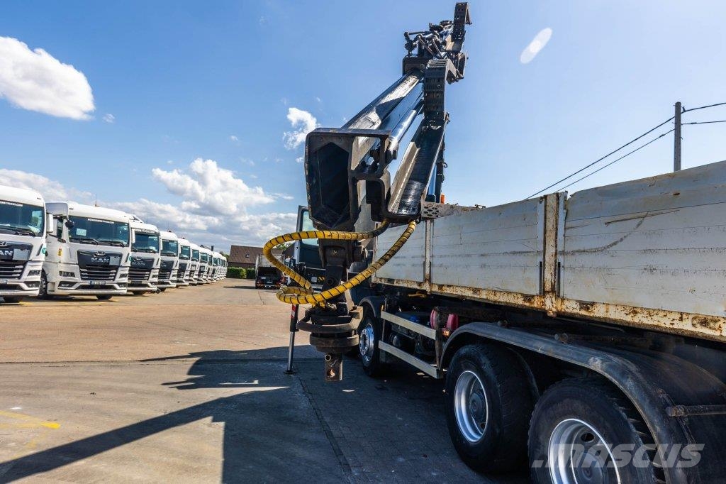 Mercedes-Benz ACTROS 3236 MP3 +GRUE HIAB XS166 HIDUO/3EXT شاحنات قلابة