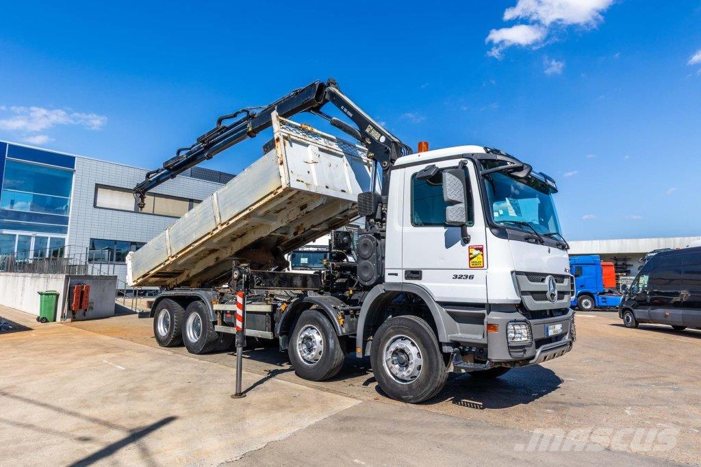 Mercedes-Benz ACTROS 3236 MP3 +GRUE HIAB XS166 HIDUO/3EXT شاحنات قلابة