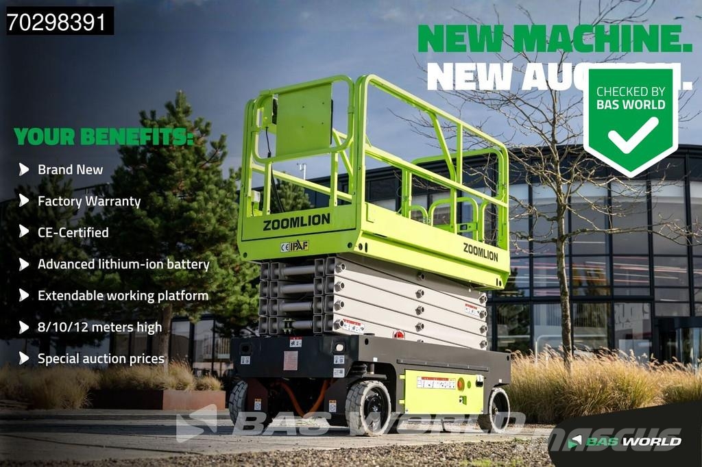 Zoomlion ZS1212AC-Li 12 M - Factory Warranty - CE-Certified Gradbena dvigala