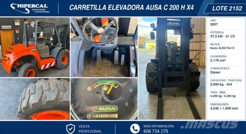 Ausa C 200 H X4 Vanterenski viljuškar