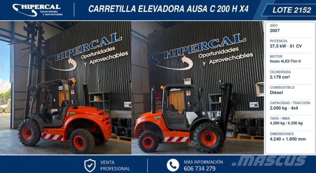 Ausa C 200 H X4 Vanterenski viljuškar