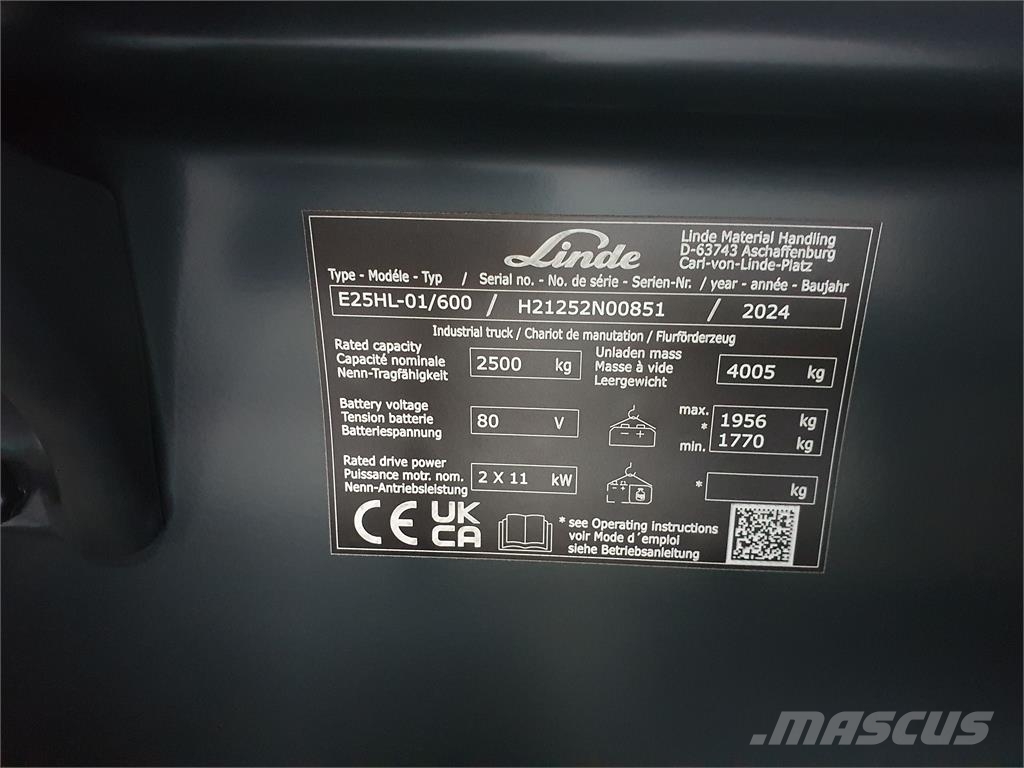 Linde E25/600HL Elektrische heftrucks