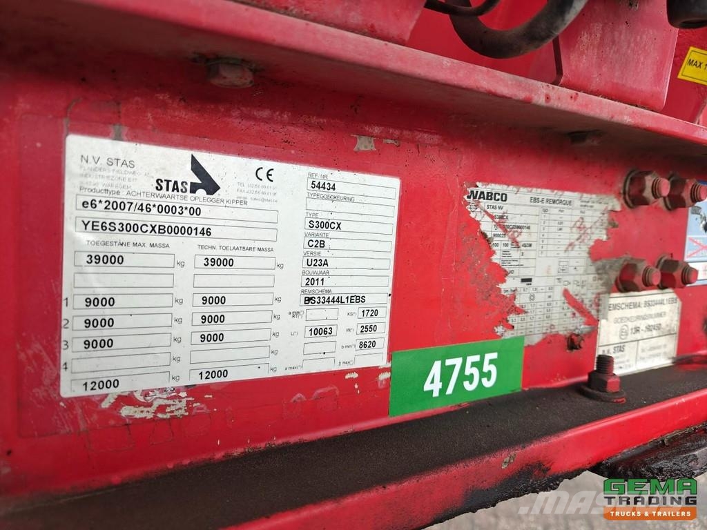 Stas S300CX 3-axle BPW - 29m³ - Aluminum chassis - Alum Tipper semi-trailers
