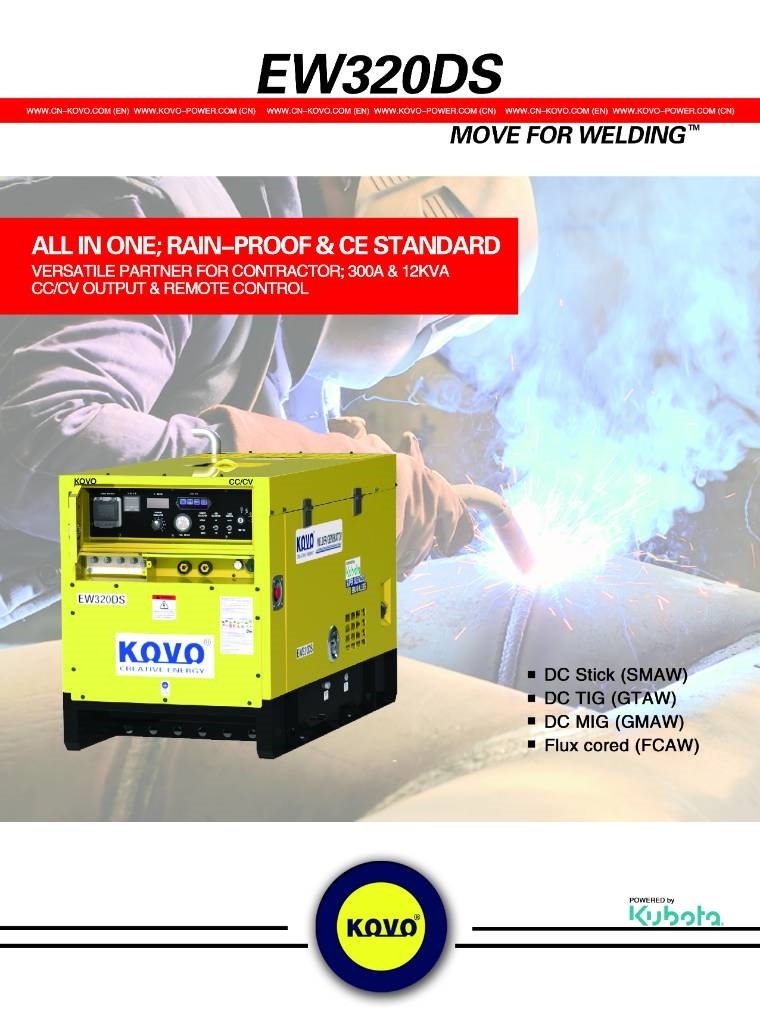 Kubota Japan Kubota welder generator EW320DS Geradores a diesel
