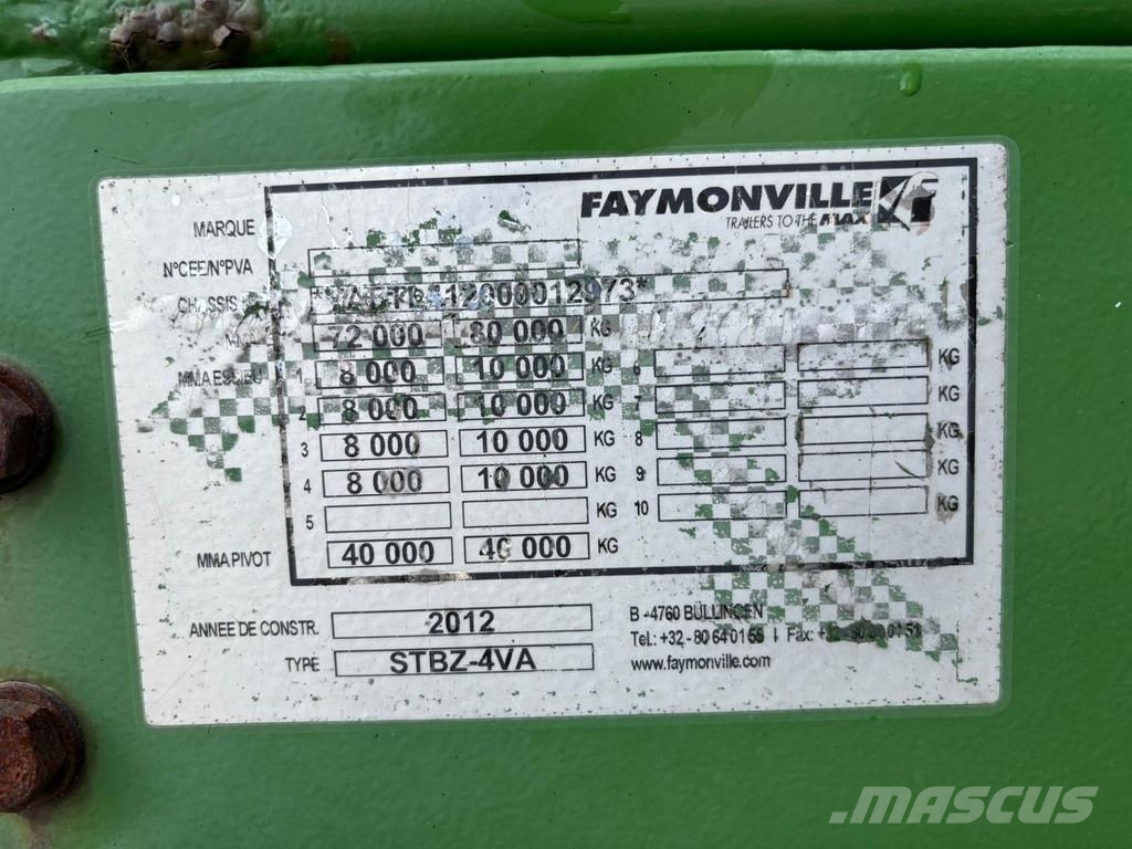 Faymonville STBZ-4VA DOLLY D-2 / low platform L=8143-13173 mm Låg lastande semi trailer