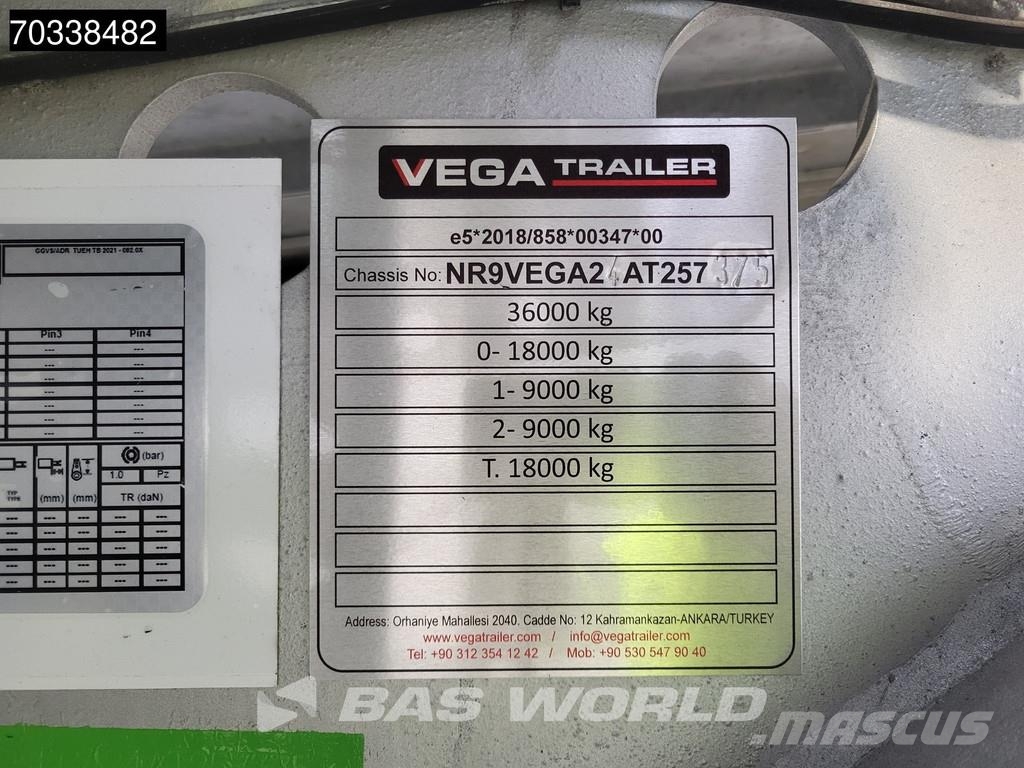 Vega 2 AXLE SEMI TRAILER NEW BPW Trucktransporter Winch Vehicle transport semi-trailers
