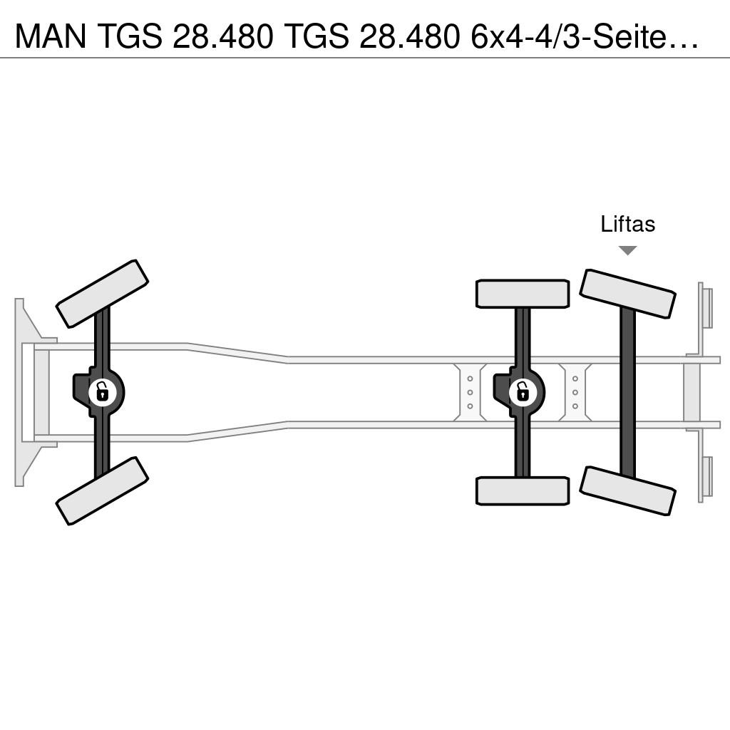 MAN TGS 28.480 TGS 28.480 6x4-4/3-Seiten- Kipper / Hia Kipper