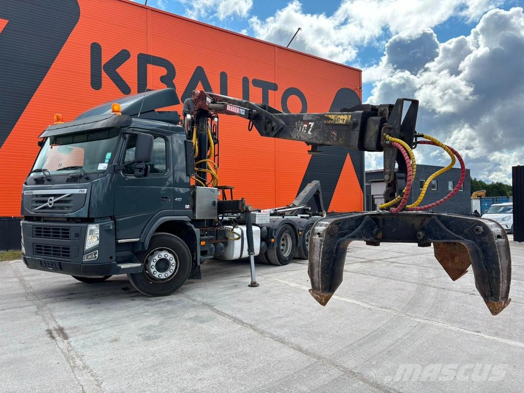 Volvo FM 410 8x4*4 BERGER L110 / HYVALIFT L=5700 mm Vlakke laadvloer met kraan