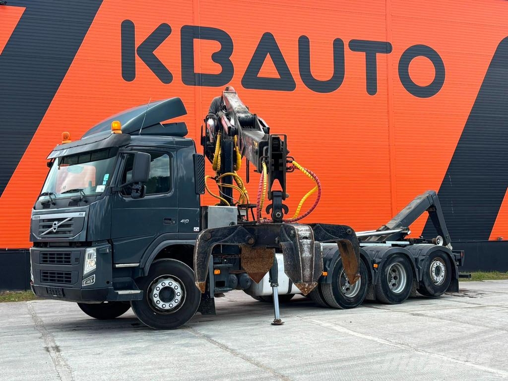 Volvo FM 410 8x4*4 BERGER L110 / HYVALIFT L=5700 mm Vlakke laadvloer met kraan