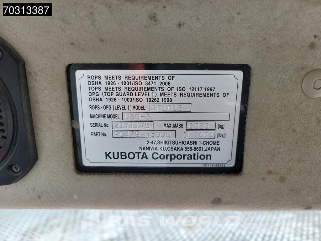 Kubota U50-5 3 Buckets Minigraafmachines < 7t