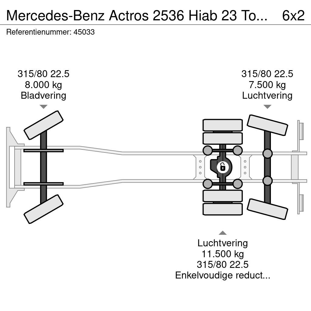 Mercedes-Benz Actros 2536 Hiab 23 Tonmeter laadkraan Jäteautot