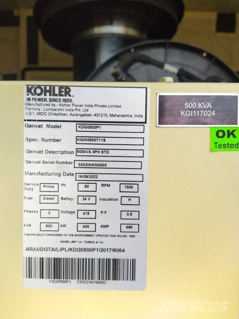 Kohler KDG0500P1 Motoren