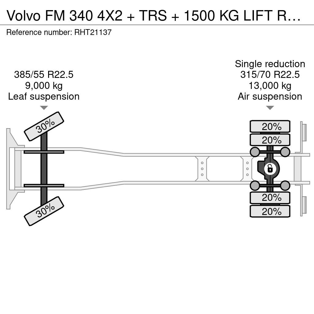 Volvo FM 340 4X2 + TRS + 1500 KG LIFT Koelwagens
