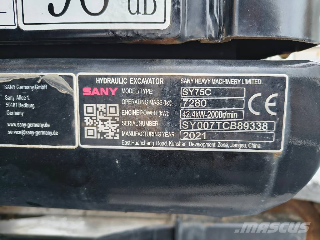 Sany SY 75 C Gravemaskiner på larvebånd