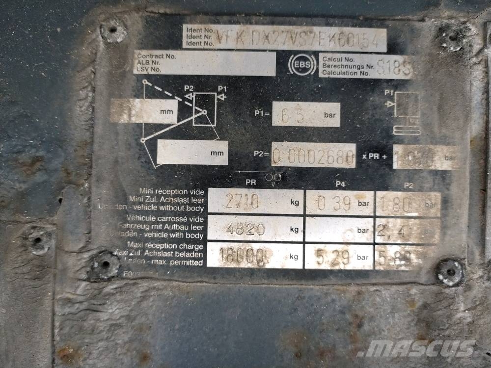 Fruehauf DX27 Sanduk poluprikolice