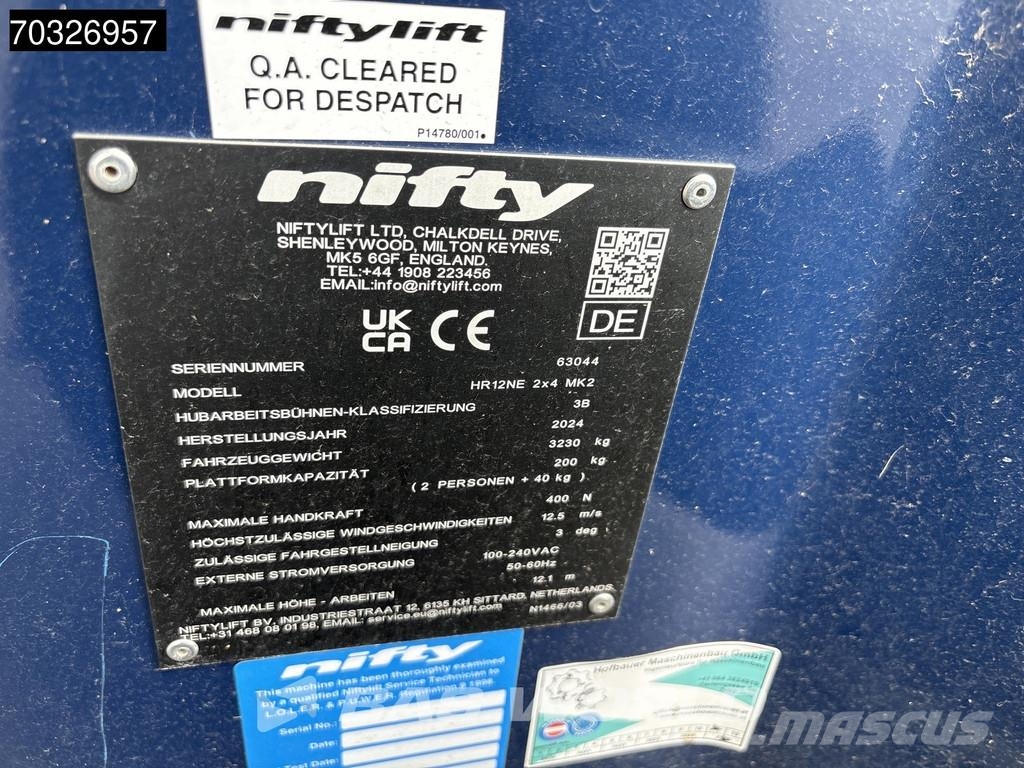 Niftylift HR12 NE 12m - Electric Ανυψωτήρες με αρθρωτό βραχίονα
