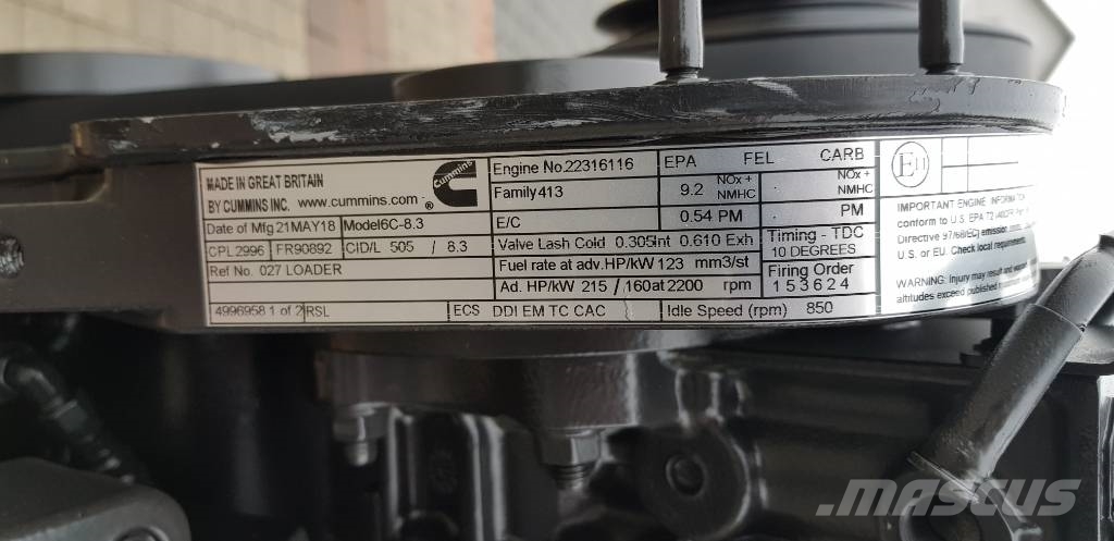 Engine Silnik Cummins 6CTA8.3 Motory