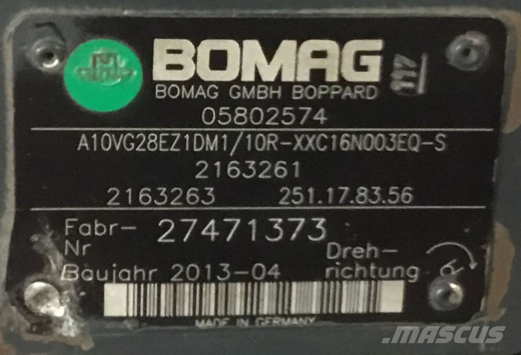 Bomag A10VG28 Hidraulika