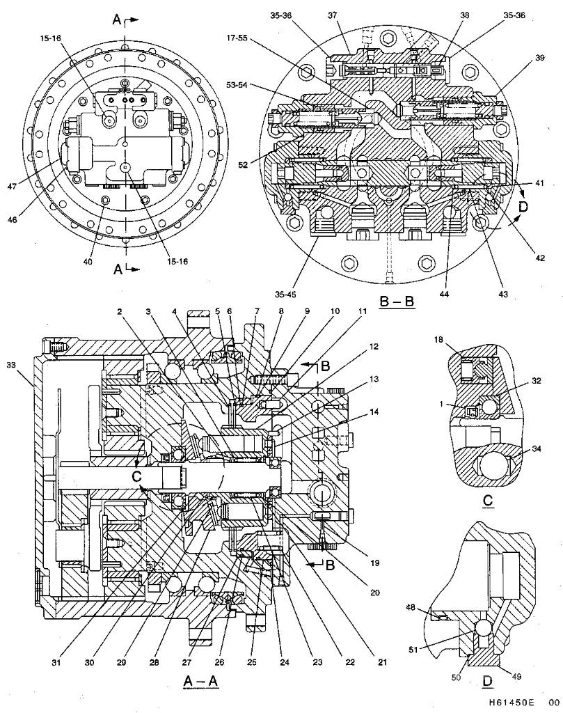 CAT 315B Final Drive Travel Motor Коробка передач